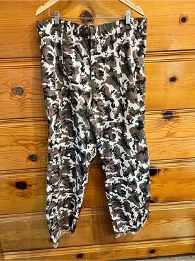 NWOT Seed To Style Organic Cotton Camo Print Pants XL Frayed Hem QVC Gorpcore
